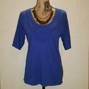 ⚠️SOLD⚠️ J. Crew Blouse with Crochet Design